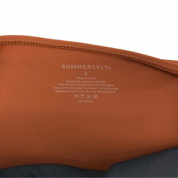 SUMMERSALT The Sidestroke Top & The Ruched High Leg High Rise Bottom Amber 4 - Picture 11 of 11